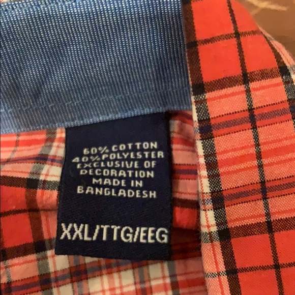 Chaps Orange and white shirt - Picture 2 of 4